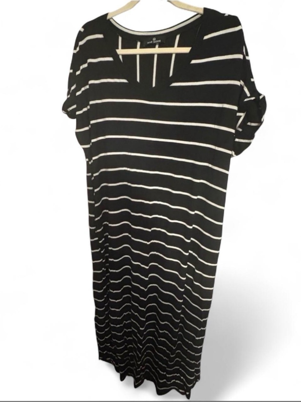 Striped Maxi Dress in Black & White